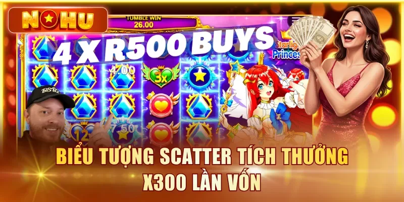 Starlight Princess NOHU90 - Slot Anime Hấp Dẫn Tại Châu Á Biểu tượng SCATTER tích thưởng x300 lần vốn